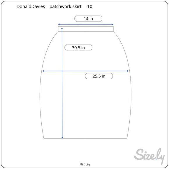 Vintage 60's Donald Davies Irish Wool Midi Skirt Patchwork Lined See Measurement - Picture 8 of 8